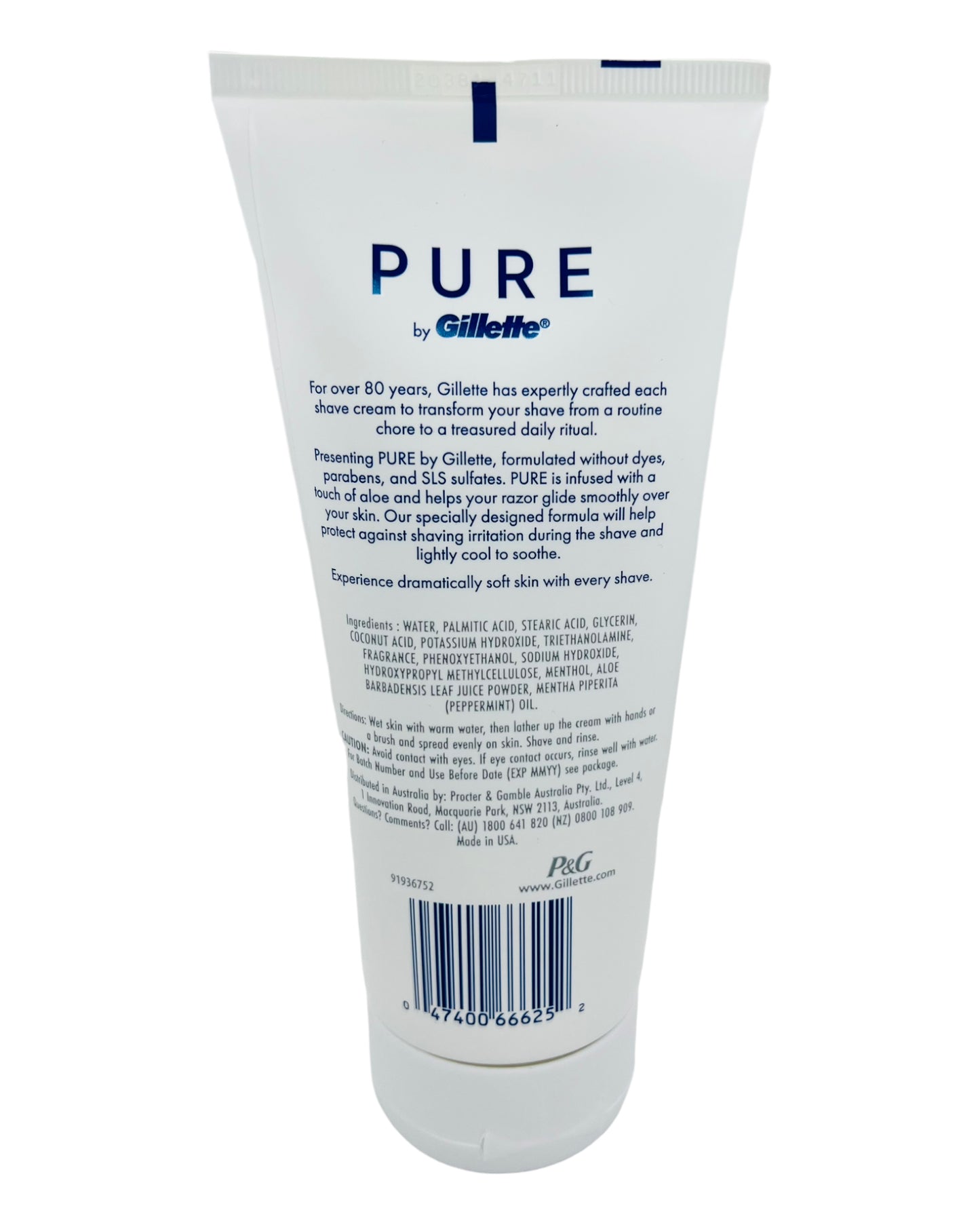 Pure by Gillette Soothing Shave Cream With Touch Of Aloe