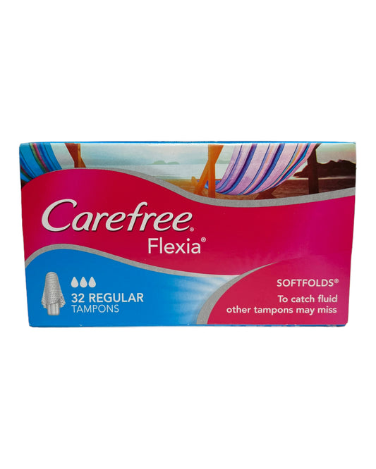 CAREFREE FLEXIA Regular Tampons 32 Pack