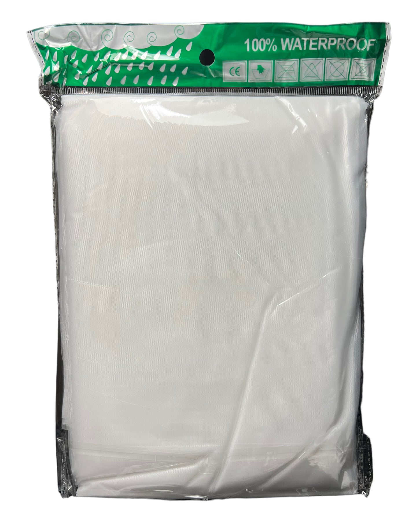 Rain Poncho White Vinyl