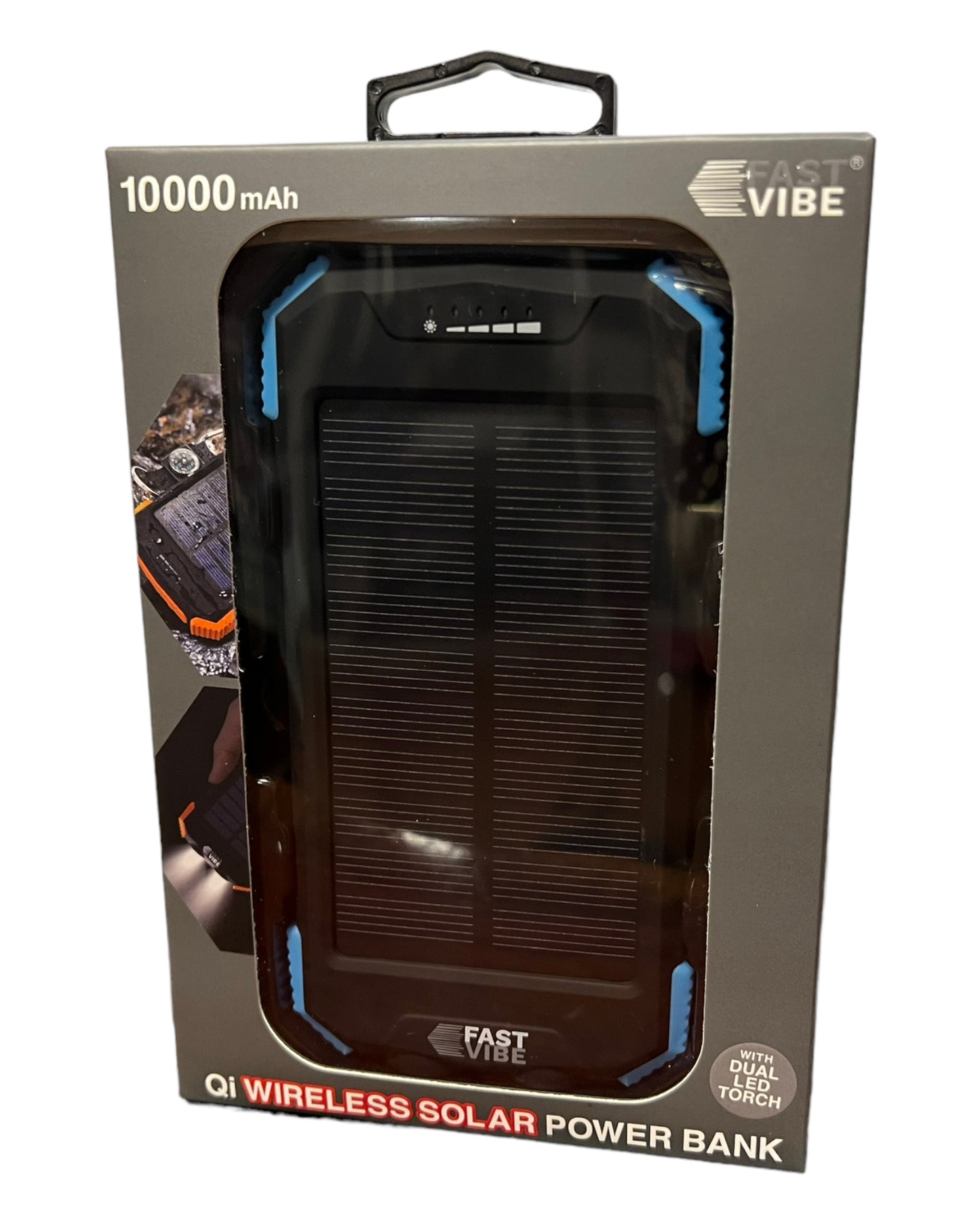 Fast Vibe Wireless Solar Power Bank 10000mAh