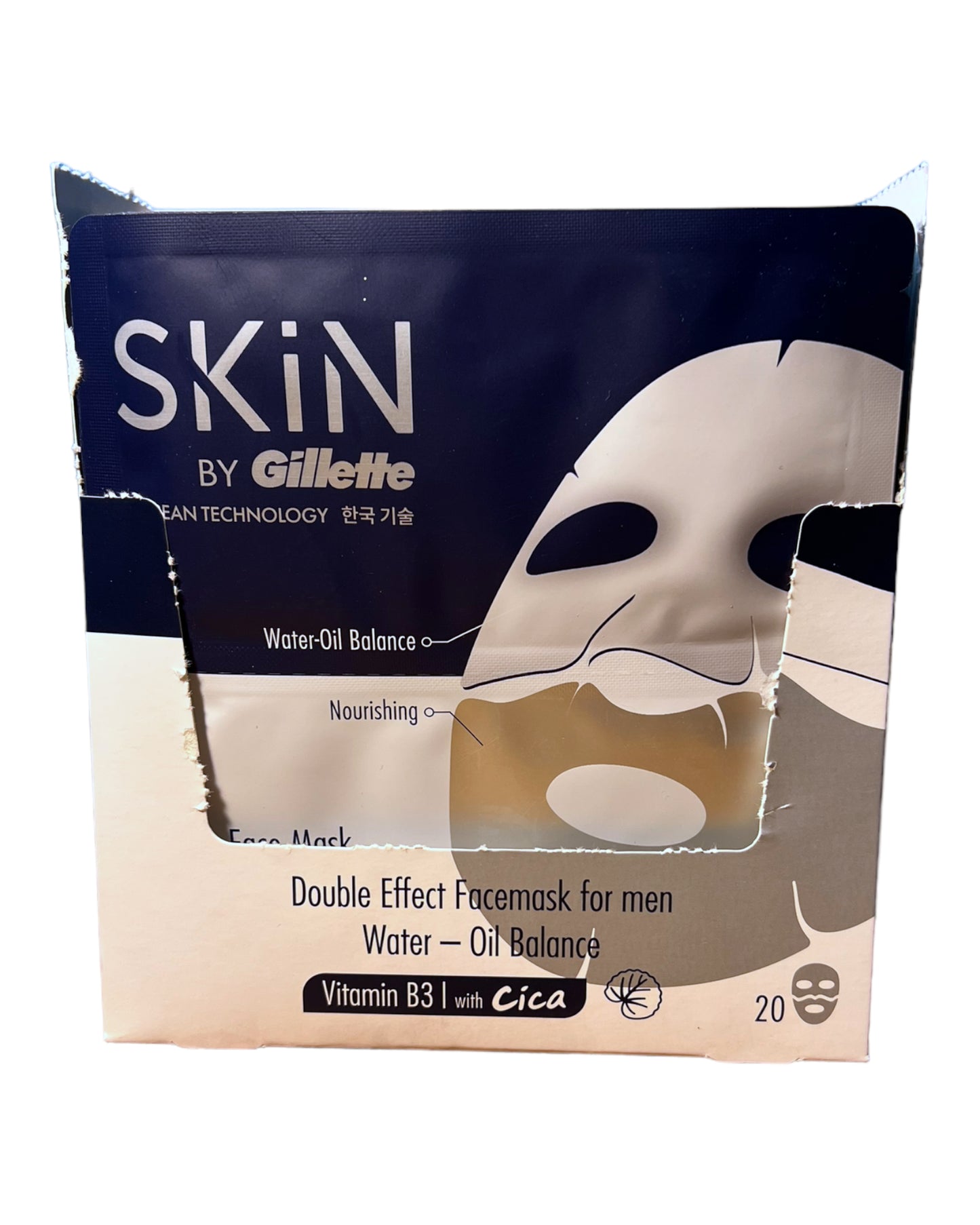 GILLETTE Skin Face Mask For Men 1 Pk