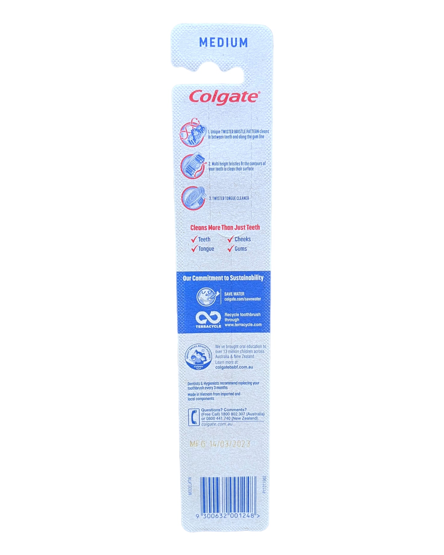 COLGATE Deep Cleaning Twister Toothbrush Medium