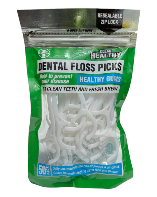 Clean Healthy Dental Floss Picks 50 pack