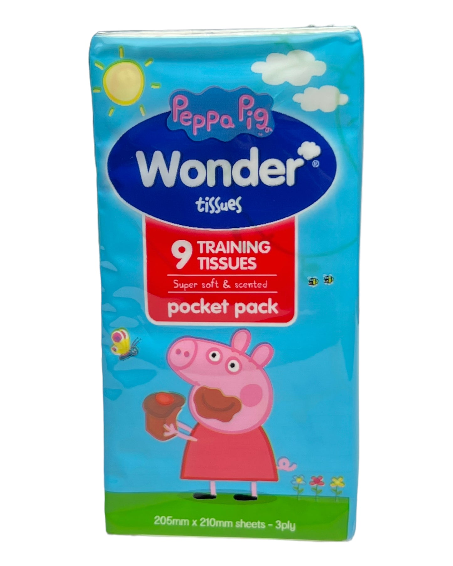 PEPPA PIG Facial Pocket Tissues Single Pack of 9 Tissues