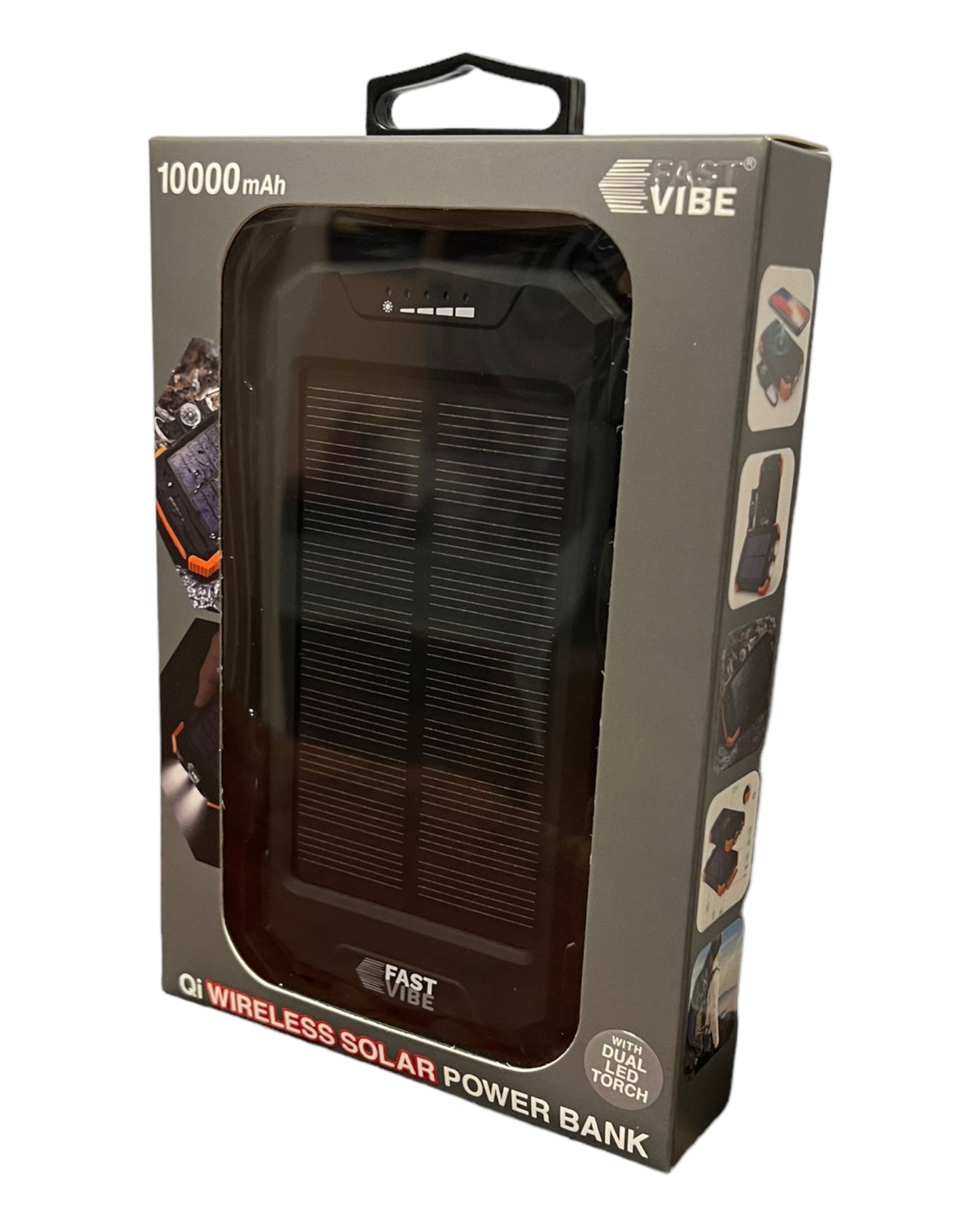 Fast Vibe Wireless Solar Power Bank 10000mAh