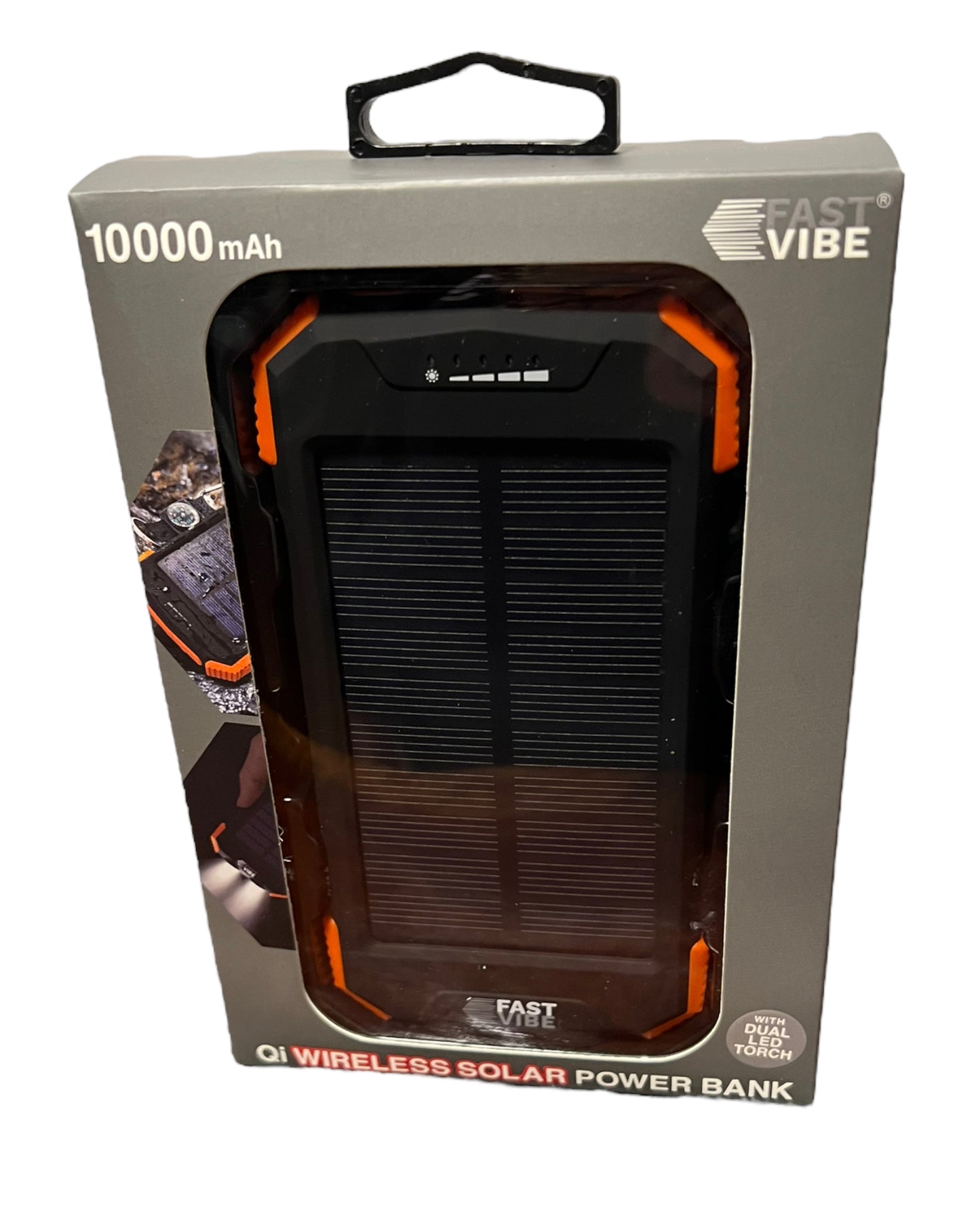 Fast Vibe Wireless Solar Power Bank 10000mAh