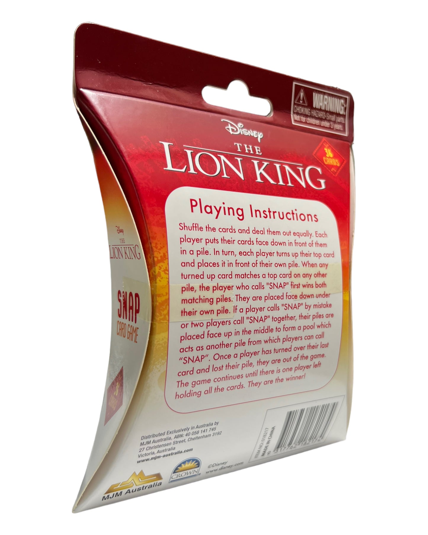 DISNEY THE LION KING Snap Card Game 36 cards