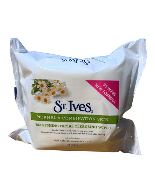 ST IVES Cleansing Facial Wipes Normal & Combination Skin 35pk