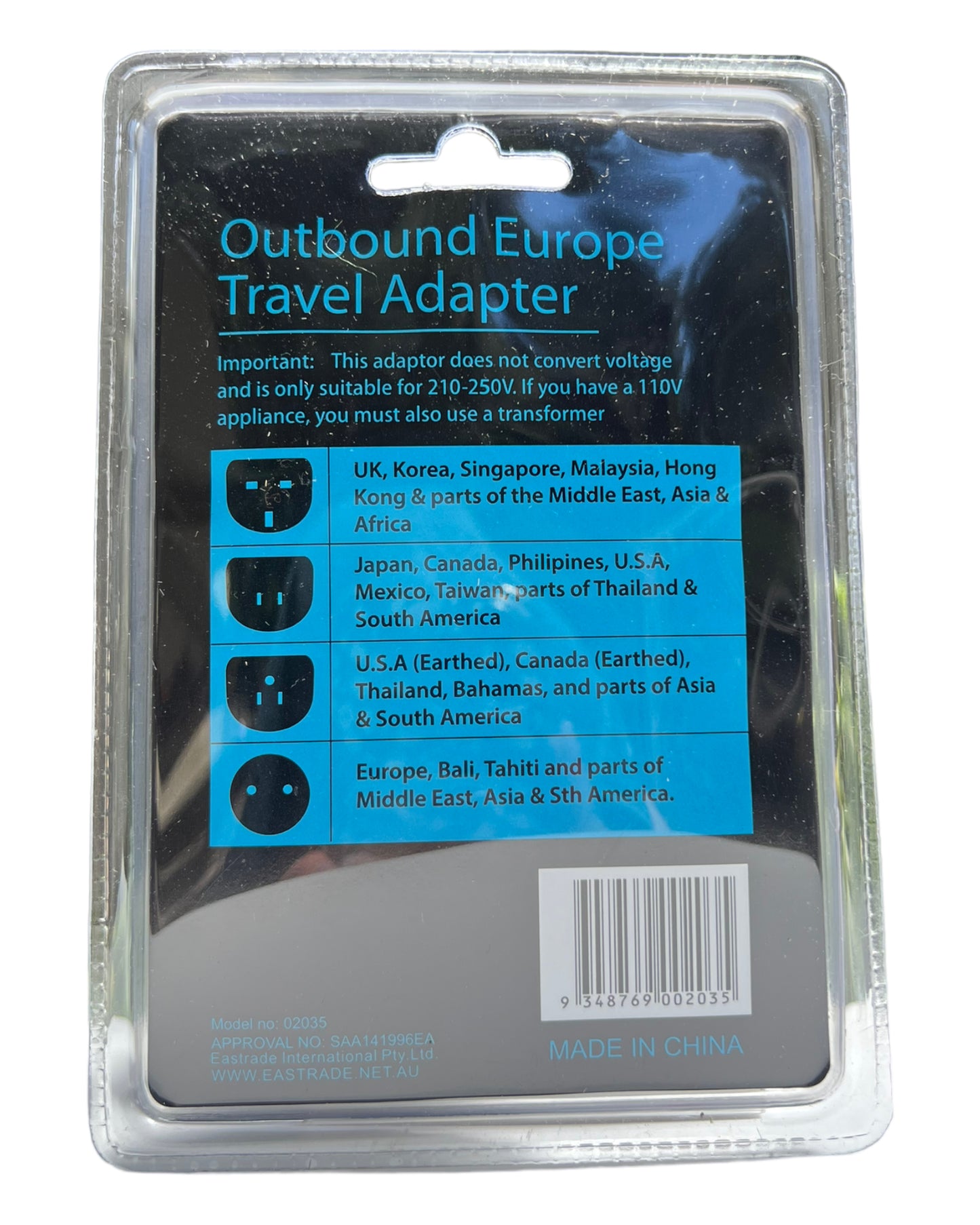 TRAVEL ADAPTER Outbound EU