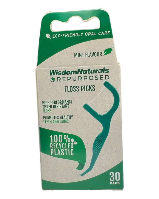 WISDOM NATURALS Floss Picks 30 pack