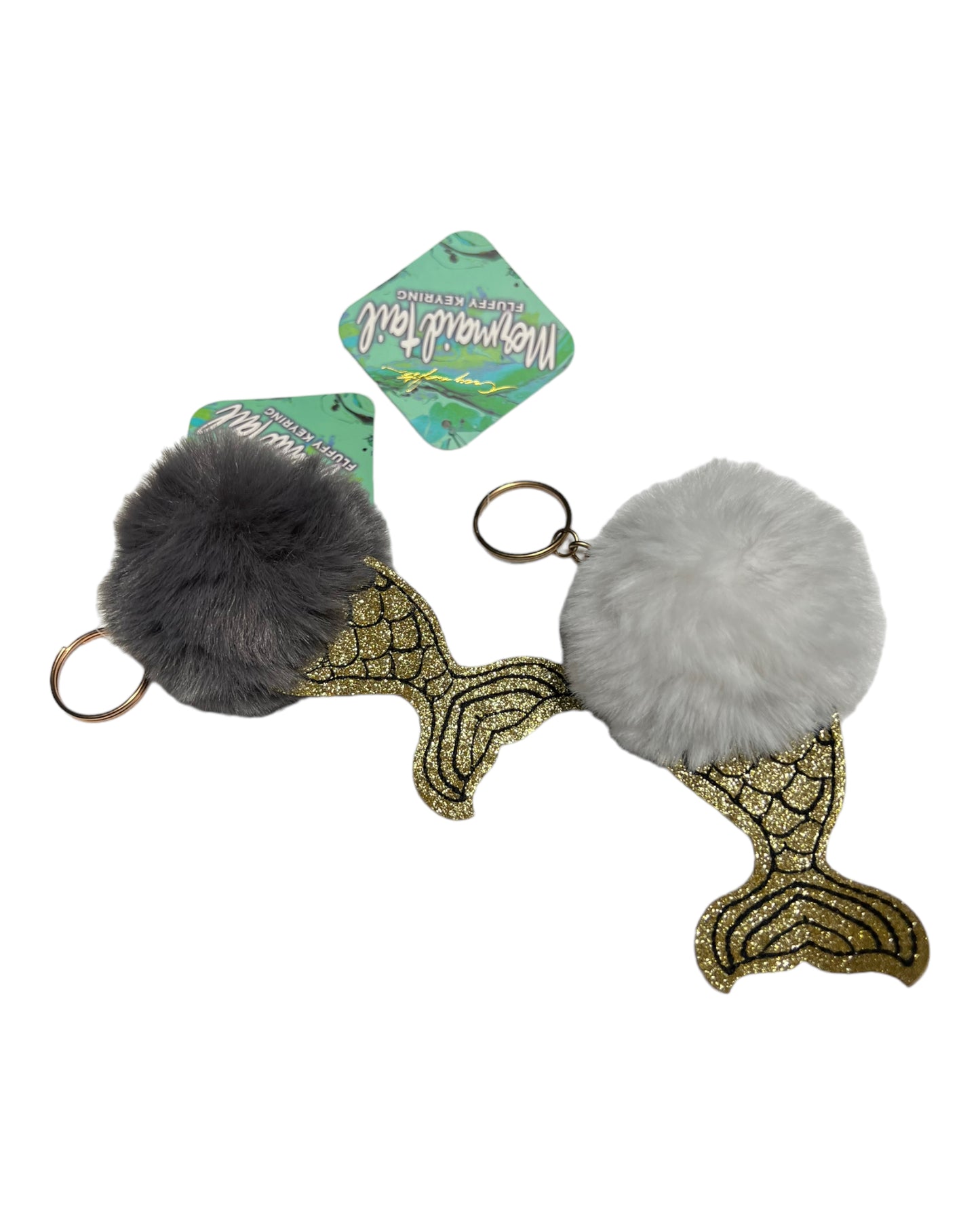 MERMAID Fluffy key Ring