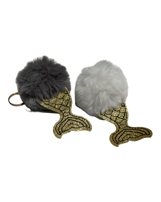 MERMAID Fluffy key Ring